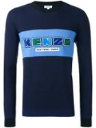 Kenzo Embroidered Sweatshirt, Size: Medium, Blue, Cotton