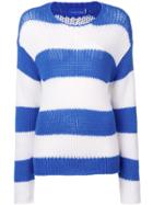 Zadig & Voltaire Chunky Knit Striped Jumper - Blue