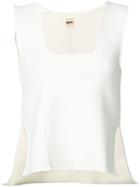 Khaite - Vent Detail Vest Top - Women - Polyester/spandex/elastane/viscose - L, Women's, White, Polyester/spandex/elastane/viscose