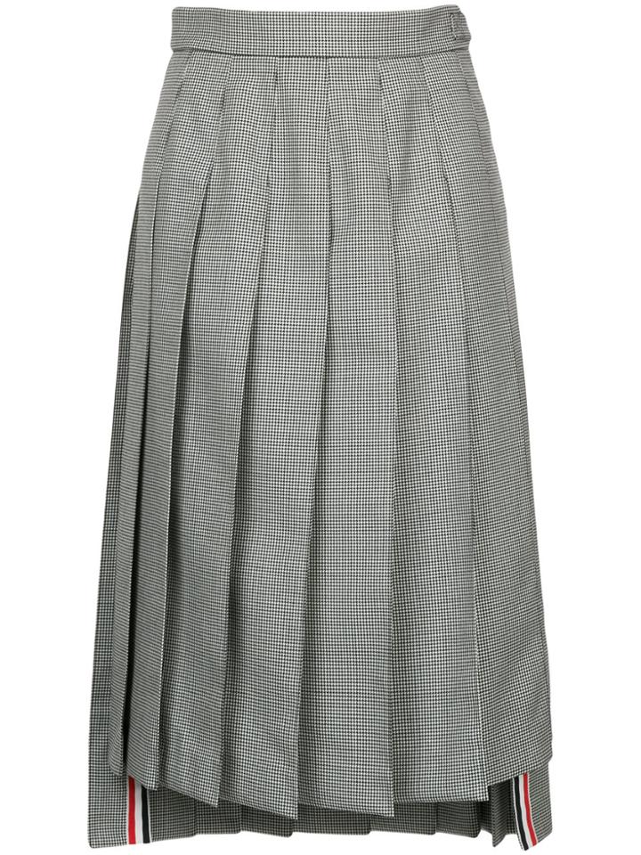 Thom Browne Below Knee Dropped Back Pleated Skirt In School Uniform
