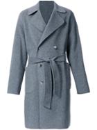 H Beauty & Youth. Reversible Polo Coat, Men's, Size: Large, Grey, Polyester/cupro/nylon/wool