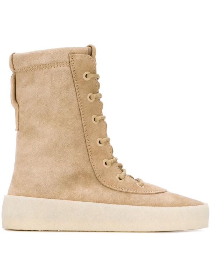 Yeezy Season 2 Crepe Sole Boots, Women's, Size: 37, Nude/neutrals, Leather/suede/rubber