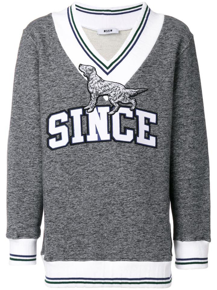 Msgm Since Sweatshirt - Grey