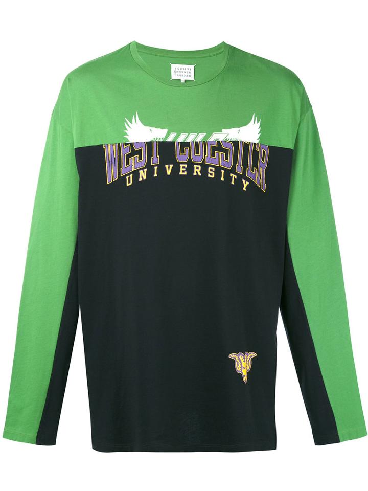 Colour-block Sweatshirt - Men - Cotton - 50, Green, Cotton, Maison Margiela