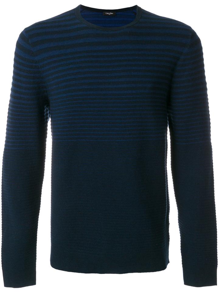 Calvin Klein Striped Jumper - Blue