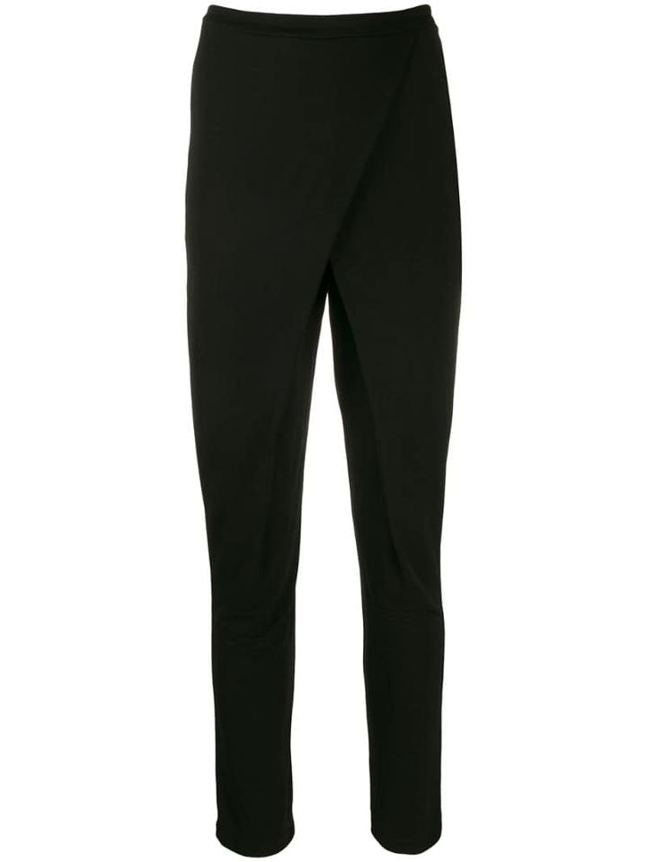 Roberto Cavalli Overlap High Waist Trousers - Black