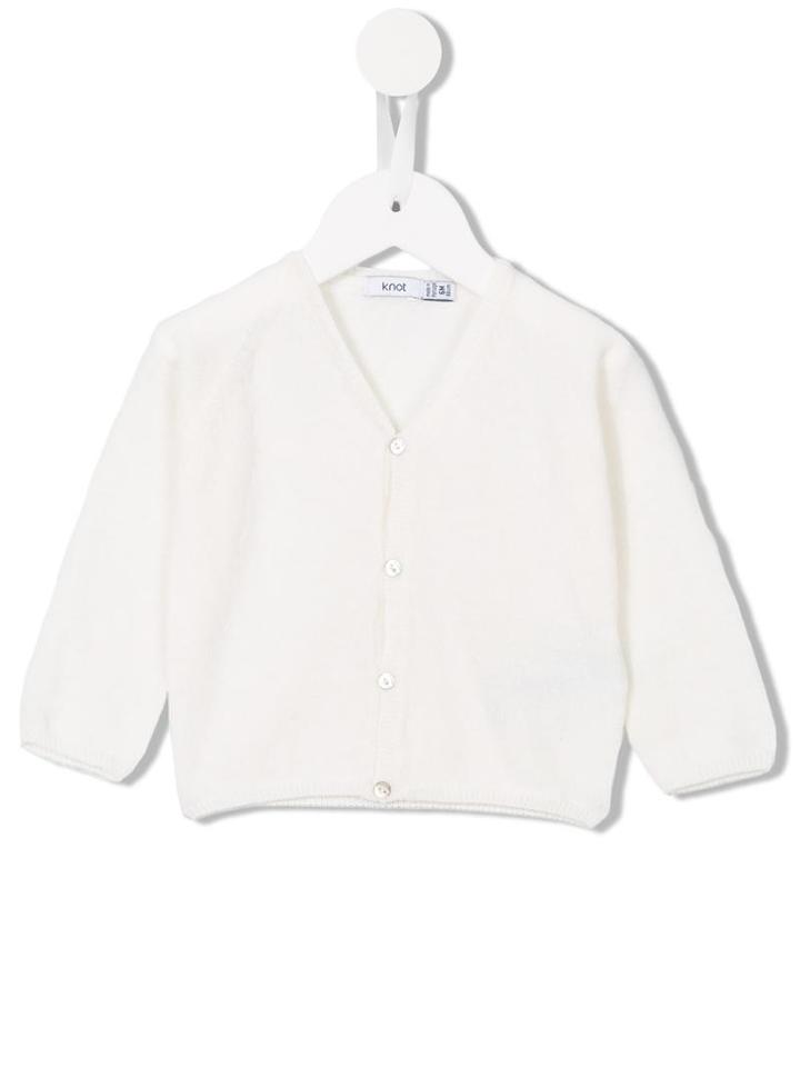 Knot - Raglan Sleeve Cardigan - Kids - Viscose/cashmere/merino/polyimide - 3 Mth, White