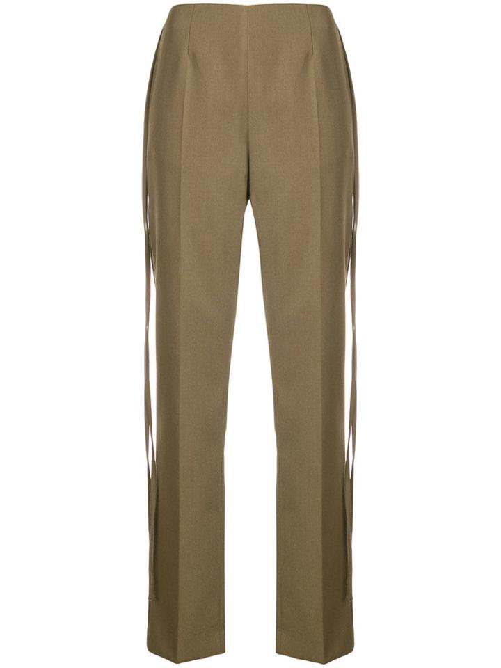 Mm6 Maison Margiela Straight-leg Trousers - Green