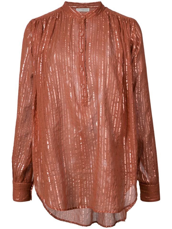 Ulla Johnson Mandarin Pullover Blouse - Red