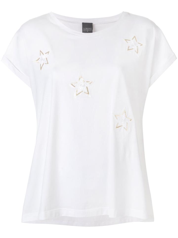 Lorena Antoniazzi Sequined T-shirt - White