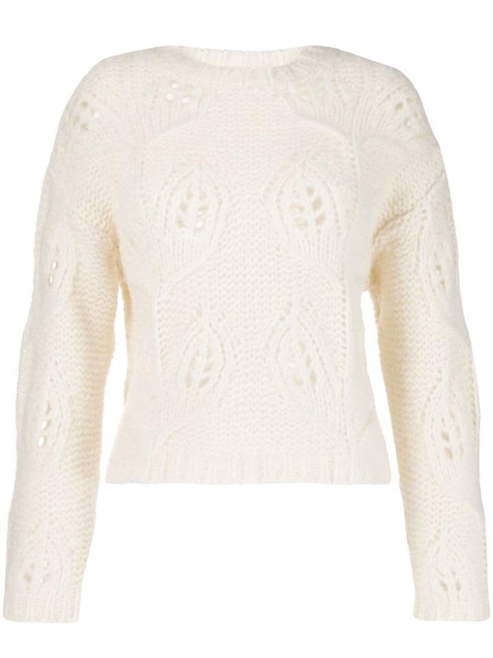 Roberto Collina Chunky Floral Knit Jumper - Neutrals