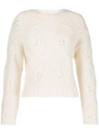 Roberto Collina Chunky Floral Knit Jumper - Neutrals