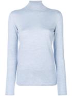 Le Tricot Perugia Roll Neck Sweater - Blue