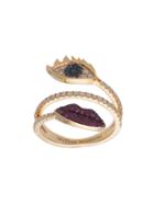 Delfina Delettrez White Diamond And Sapphire Ring - Multicolour