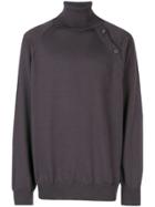 Lanvin Roll Neck Side Button Sweater - Pink