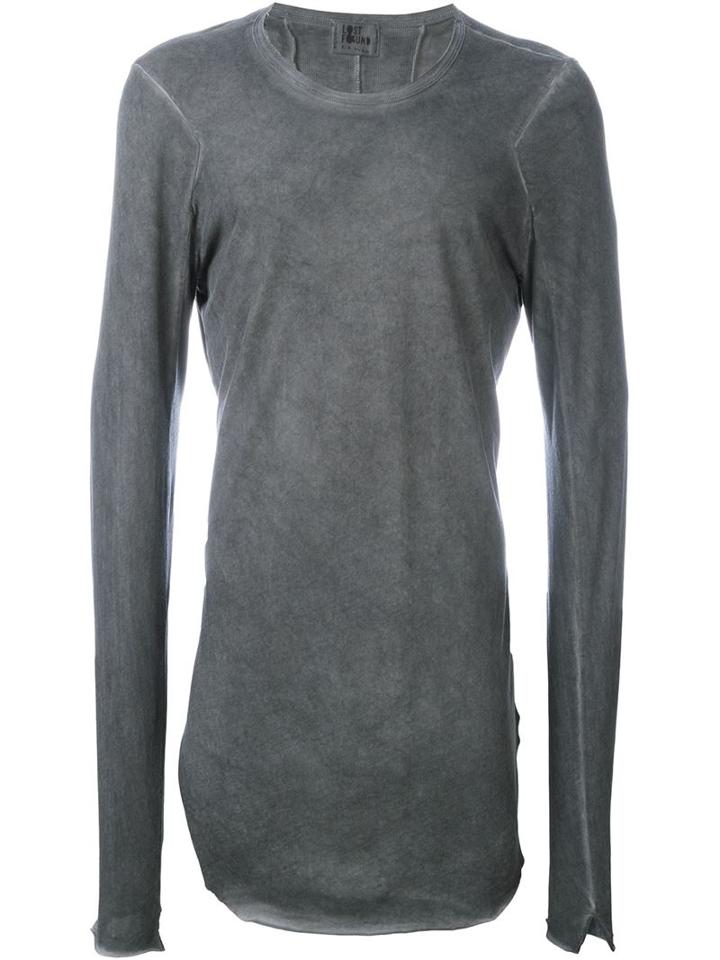 Lost & Found Ria Dunn Long Fit Rib Back Panel Detail Jumper, Men's, Size: S, Grey, Cotton