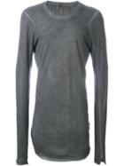 Lost & Found Ria Dunn Long Fit Rib Back Panel Detail Jumper, Men's, Size: S, Grey, Cotton