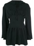 Ann Demeulemeester Hooded Corset Dress - Black