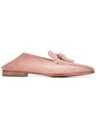 Santoni Backless Tassel Loafers - Pink & Purple