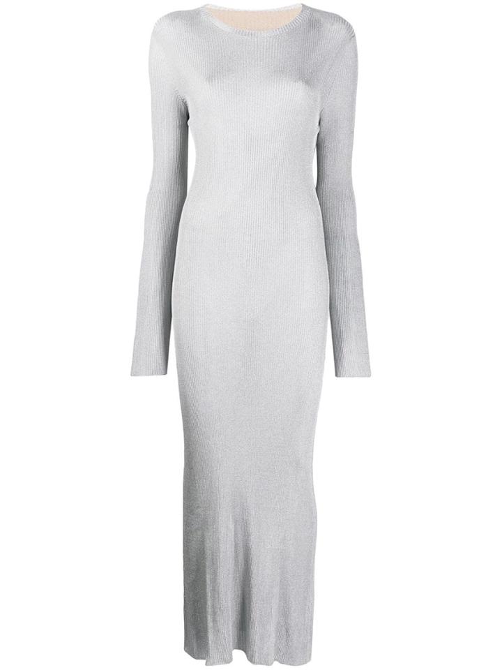 Philosophy Di Lorenzo Serafini Knitted Maxi Dress - Grey