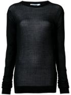 Jil Sander Ribbed Sweater - Black