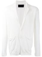 Front Pocket Cardigan - Men - Linen/flax - M, White, Linen/flax, Estnation