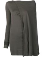 Rick Owens Draped Knitted Top - Grey