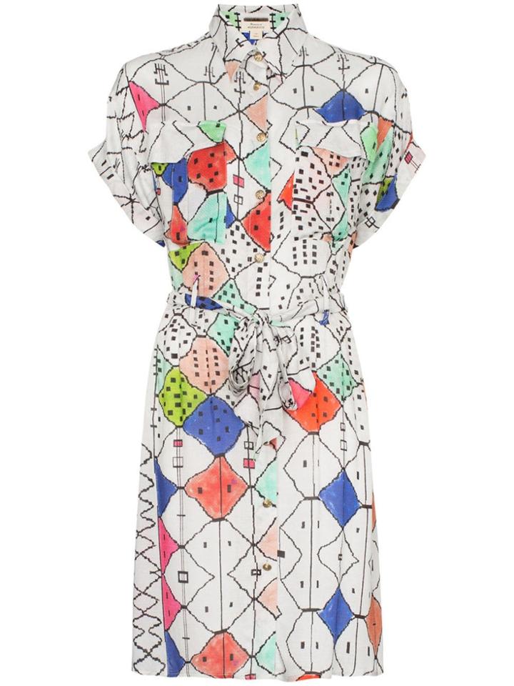 Chufy Soufiane Button-down Belted Shirt Dress