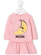 Moschino Kids Moon Ruffle Dress - Pink