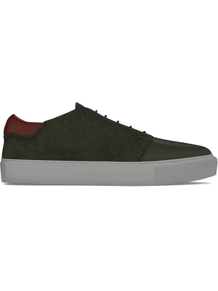 Myswear Kingsland Sneakers, Men's, Size: 42, Green, Nappa Leather/suede/rubber