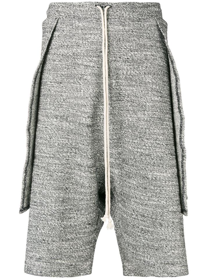 Alchemy Drop Crotch Track Shorts - Grey