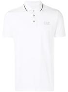 Ea7 Emporio Armani Logo Print Polo Shirt - White