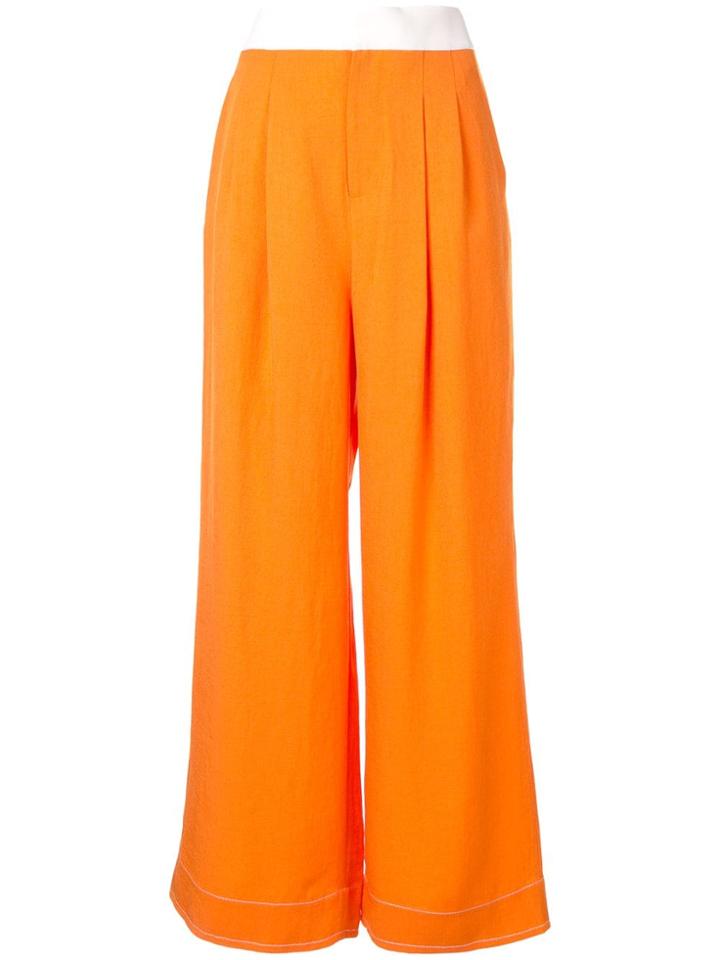 Comme Moi Wide Leg Trousers - Orange