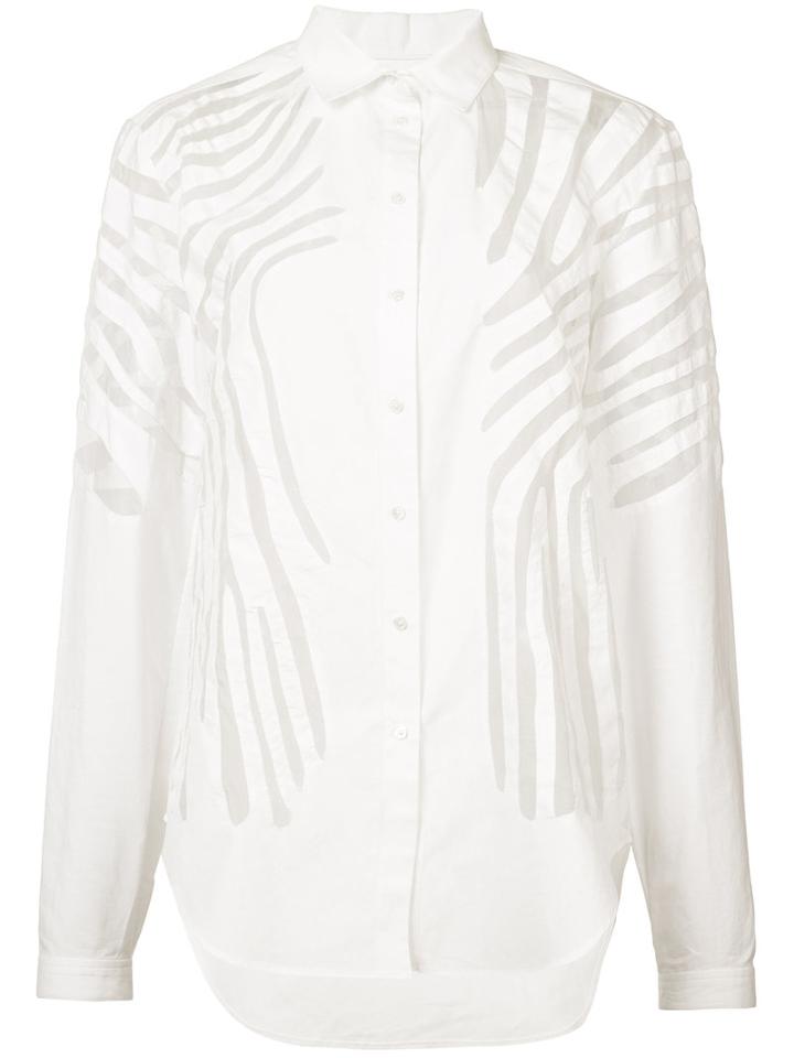 Maiyet - Line Detail Blouse - Women - Cotton/silk Organza - 8, White, Cotton/silk Organza