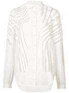 Maiyet - Line Detail Blouse - Women - Cotton/silk Organza - 8, White, Cotton/silk Organza