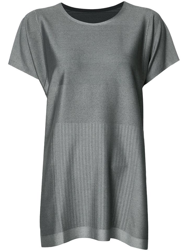 Pleats Please By Issey Miyake T-shirt Dress, Women's, Size: 3, Grey, Nylon/polyester/polyurethane