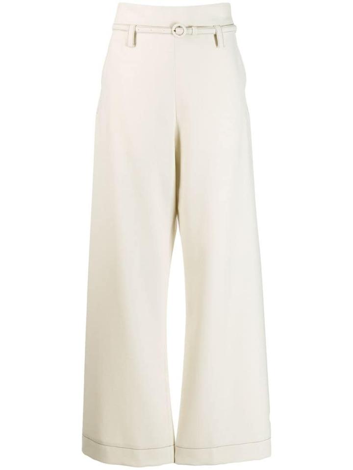 Marni Belted Wide Leg Trousers - White