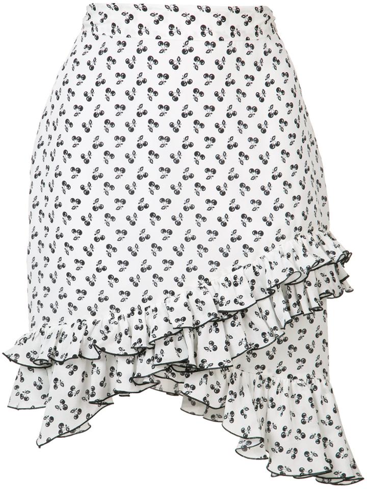 Altuzarra Cherry Print Skirt - White