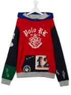 Ralph Lauren Kids Teen Colour Block Hoodie - Red