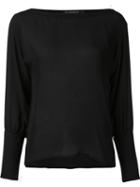 Haney 'benton' Dolman Sleeved Blouse, Women's, Size: 4, Black, Silk