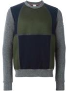 Moncler Gamme Bleu Colour Block Panelled Sweater
