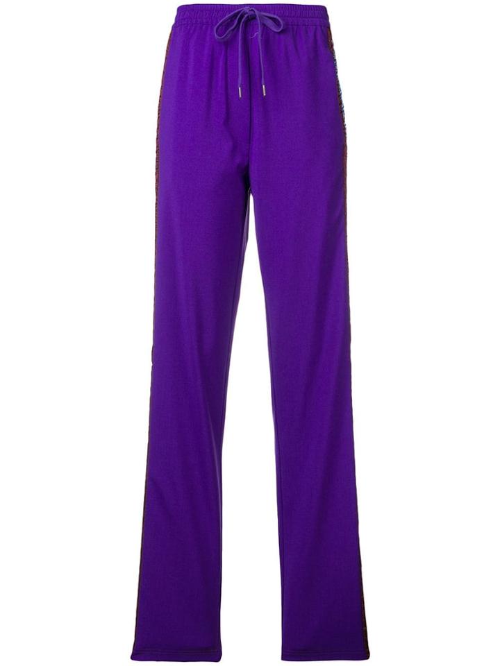 No21 Contrasting Stripes Trousers - Pink & Purple