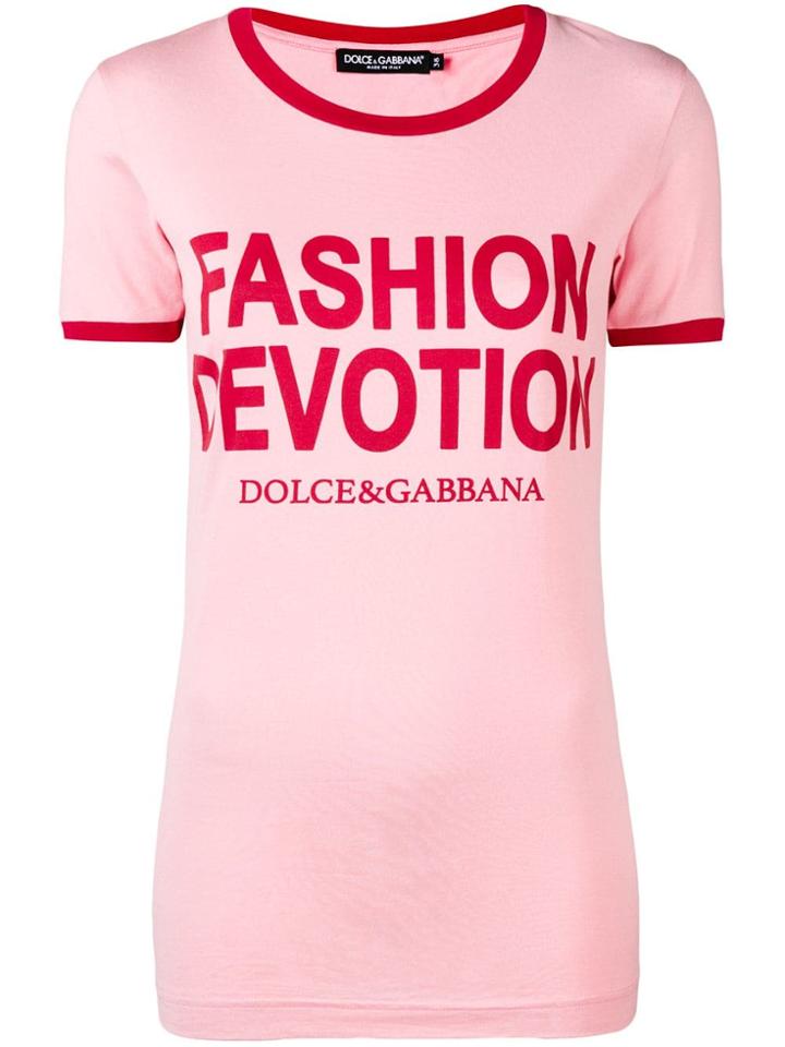 Dolce & Gabbana Fashion Devotion T-shirt - Pink