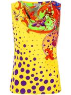 Versace Vintage Floral Print Blouse - Yellow & Orange