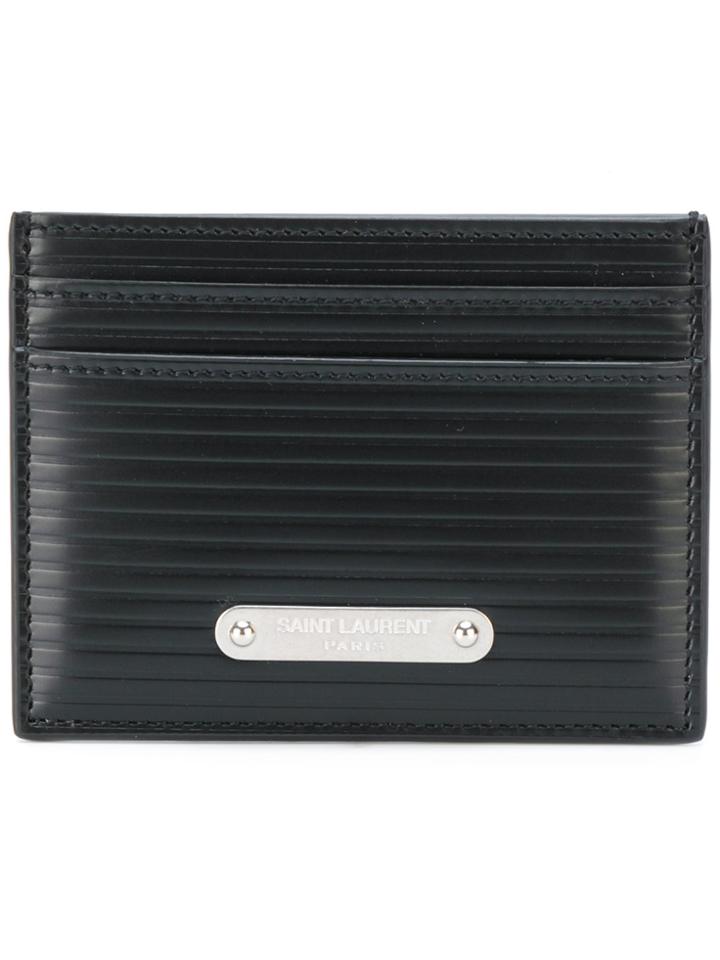 Saint Laurent Ridged Cardholder - Black