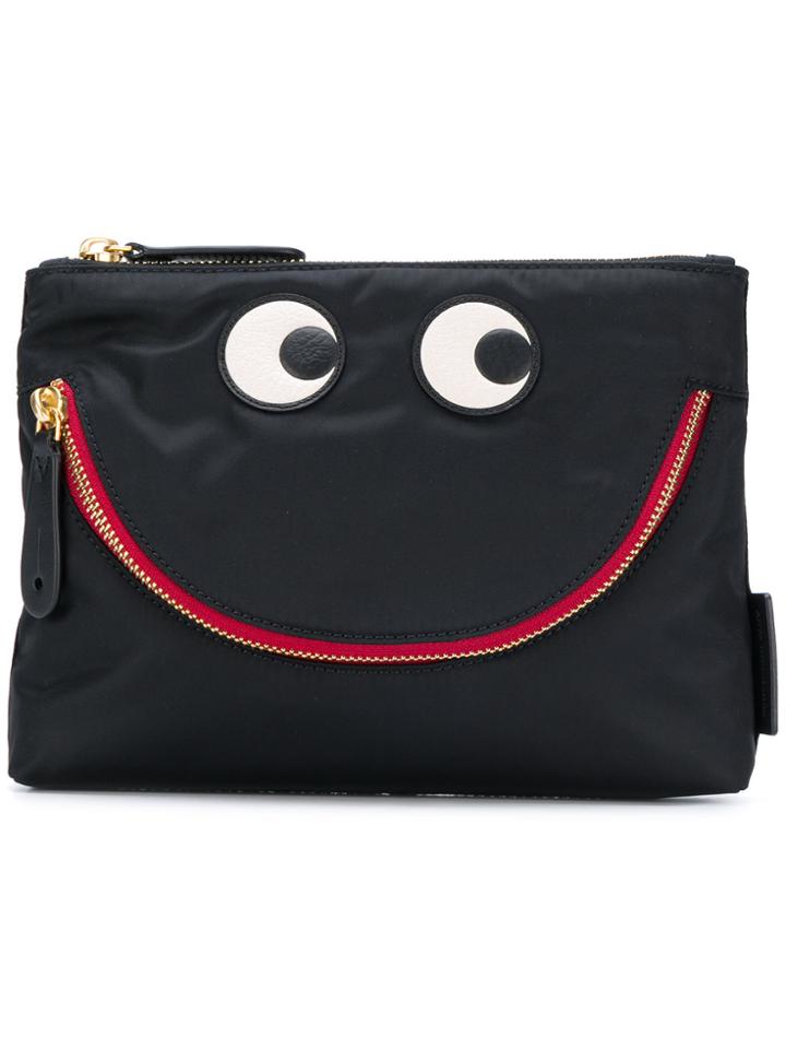Anya Hindmarch Happy Eyes Pouch - Black