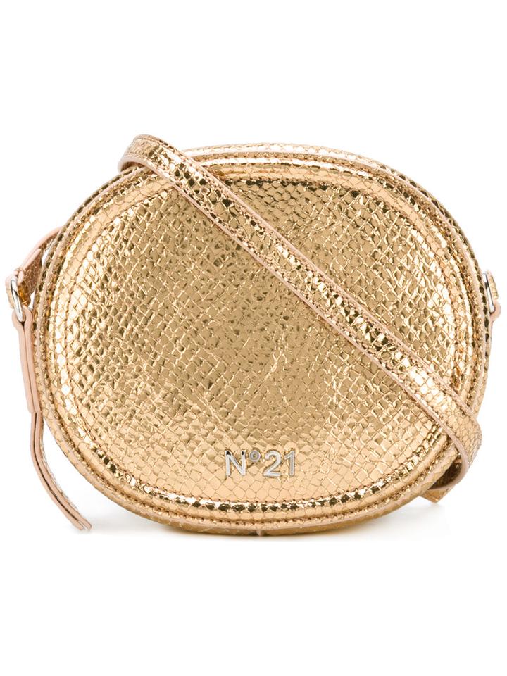 No21 Round Cross Body Bag, Women's, Grey, Leather
