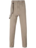Helmut Lang Loops Strap Slim-fit Trousers, Men's, Size: 36, Nude/neutrals, Cotton/cashmere