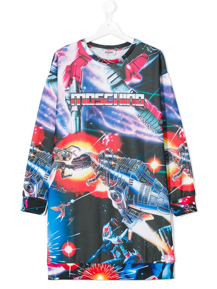 Moschino Kids Transformers Printed Dress - Multicolour