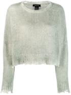 Avant Toi Raw Hem Knitted Jumper - Green